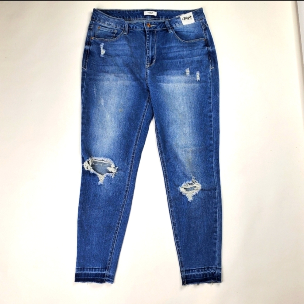 Kensie High rise Jeans- distressed